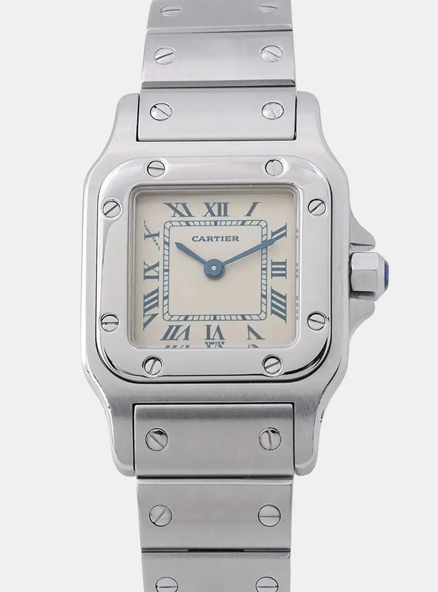 Cartier Santos Galbee W20017D6 White Stainless Steel Quartz Women's Watches 24 mm