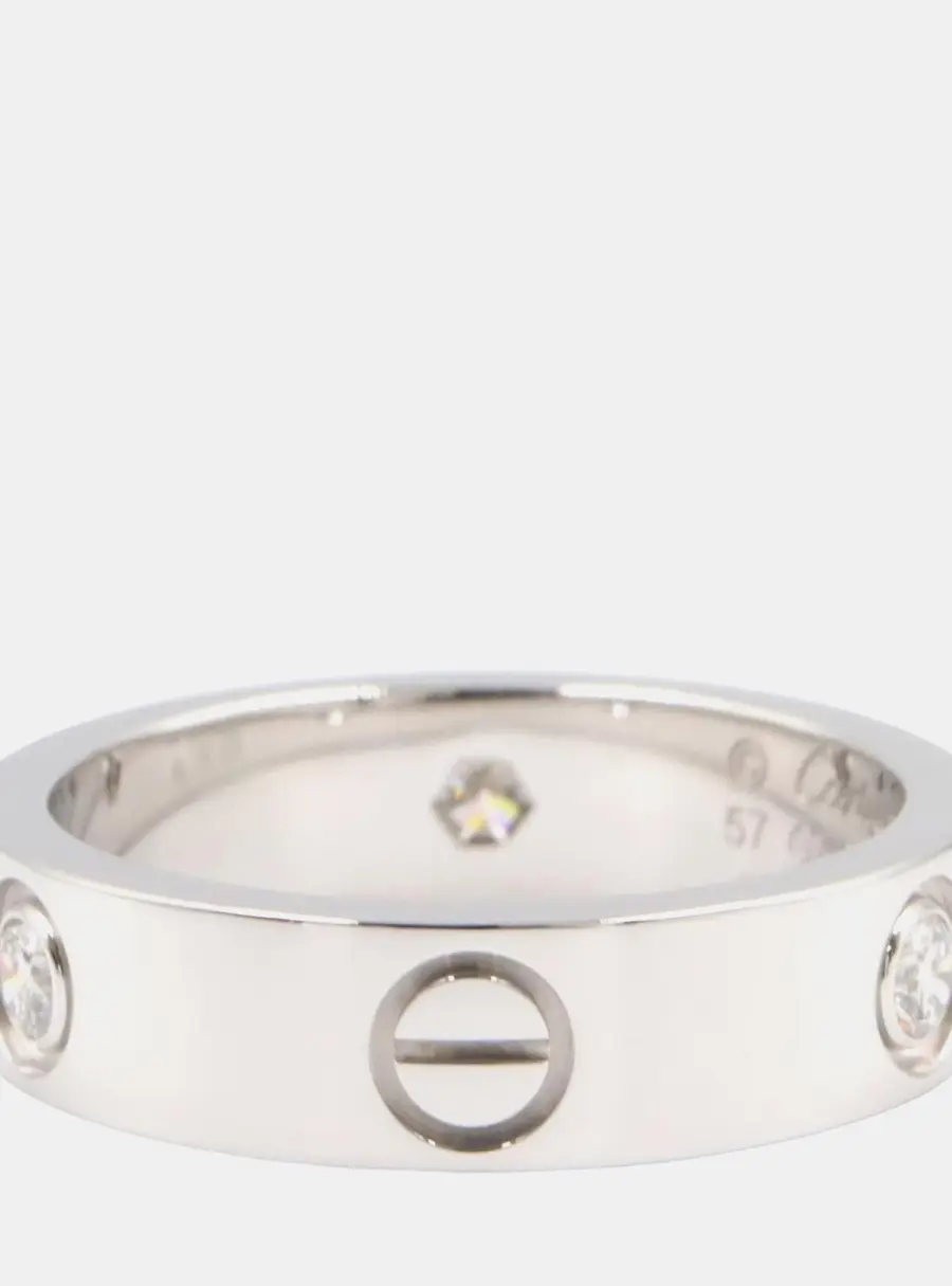 Cartier Love 18K White Gold, Diamond Ring EU 57