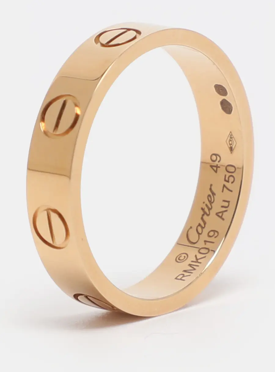 Cartier Love 18k Yellow Gold Wedding Band Ring Size 49