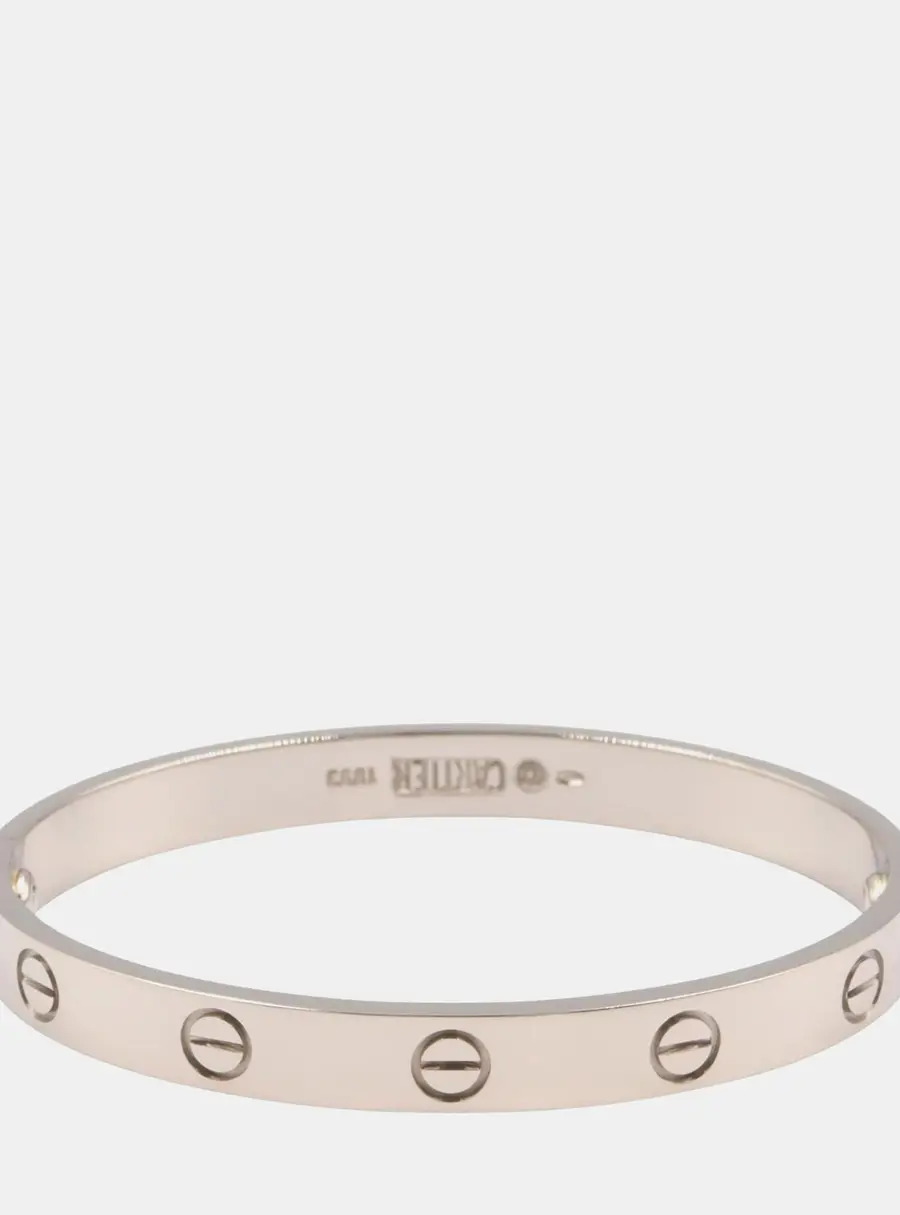 Cartier Love 18K White Gold Size 16 Bracelet