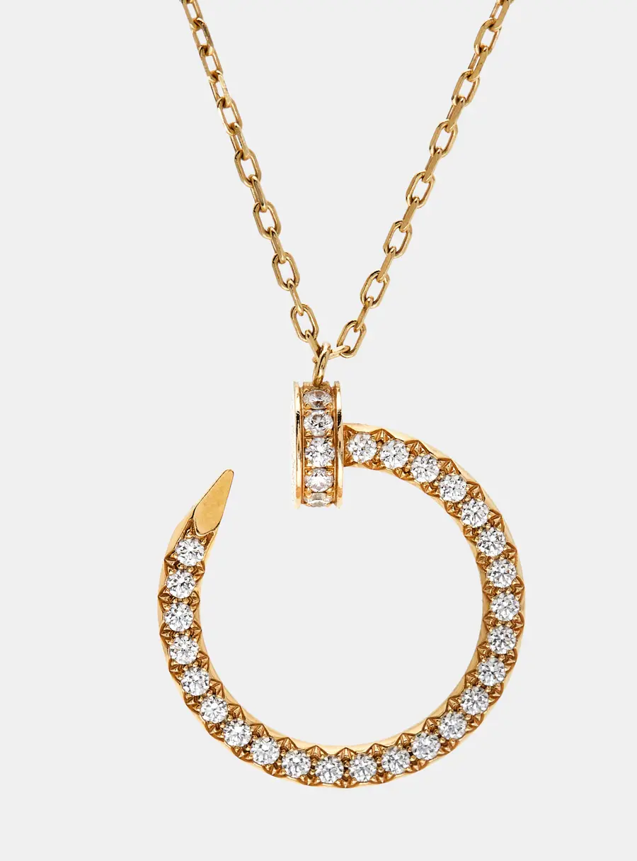 Cartier Juste Un Clou Diamond 18k Yellow Gold Pendant Necklace