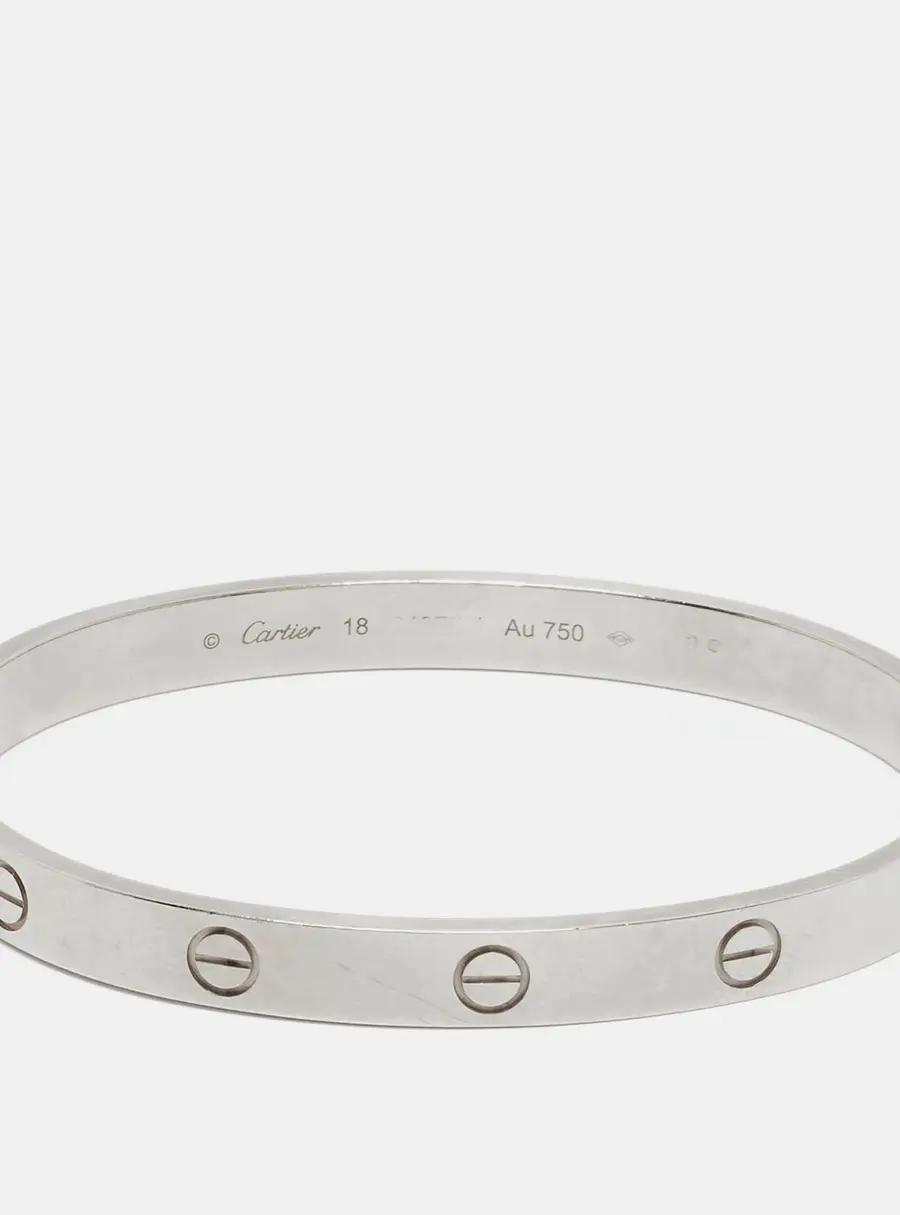 Cartier Love 18k White Gold Classic Model Bracelet 18