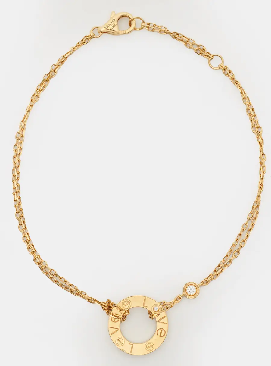 Cartier Love Diamond 18k Yellow Gold Bracelet