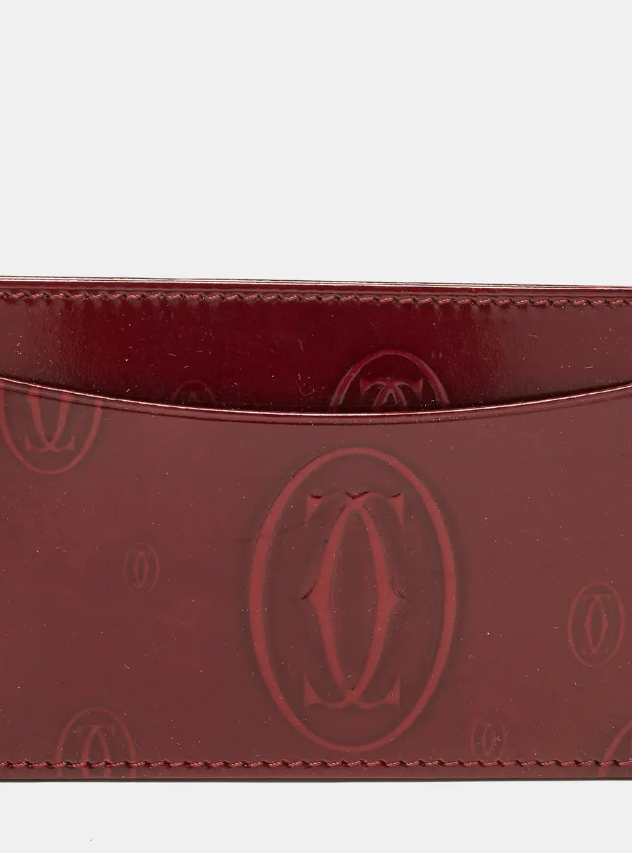 Cartier Happy Birthday Red Leather Card Holder