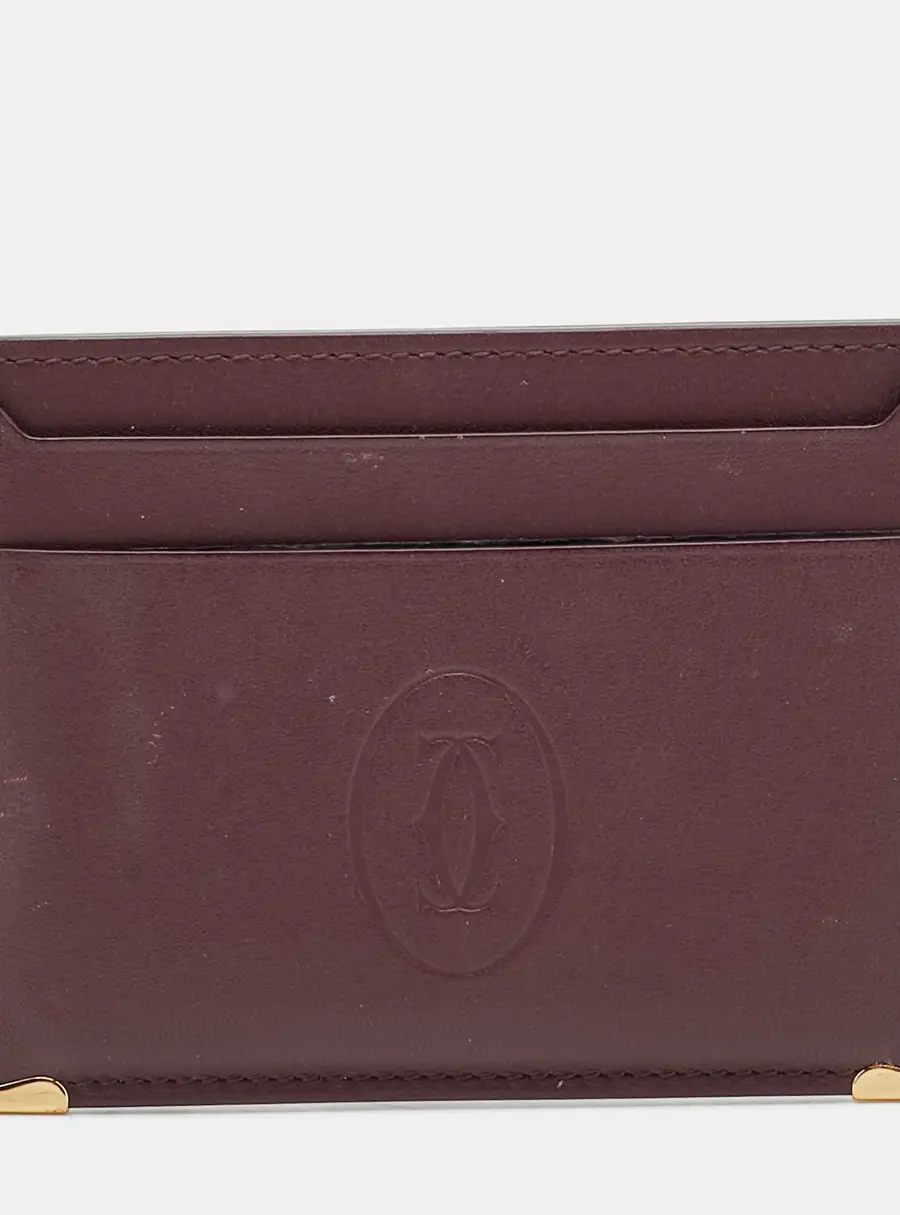 Cartier Must de Cartier Double Red Leather Card Holder