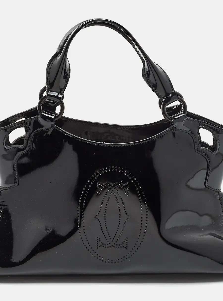 Cartier Marcello De Cartier Small Black Patent Leather Bag