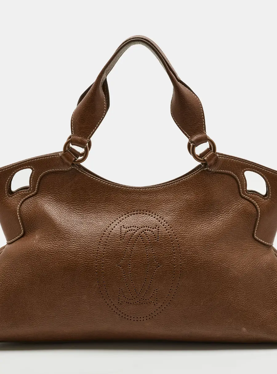 Cartier Marcello de Cartier Large Brown Leather Bag
