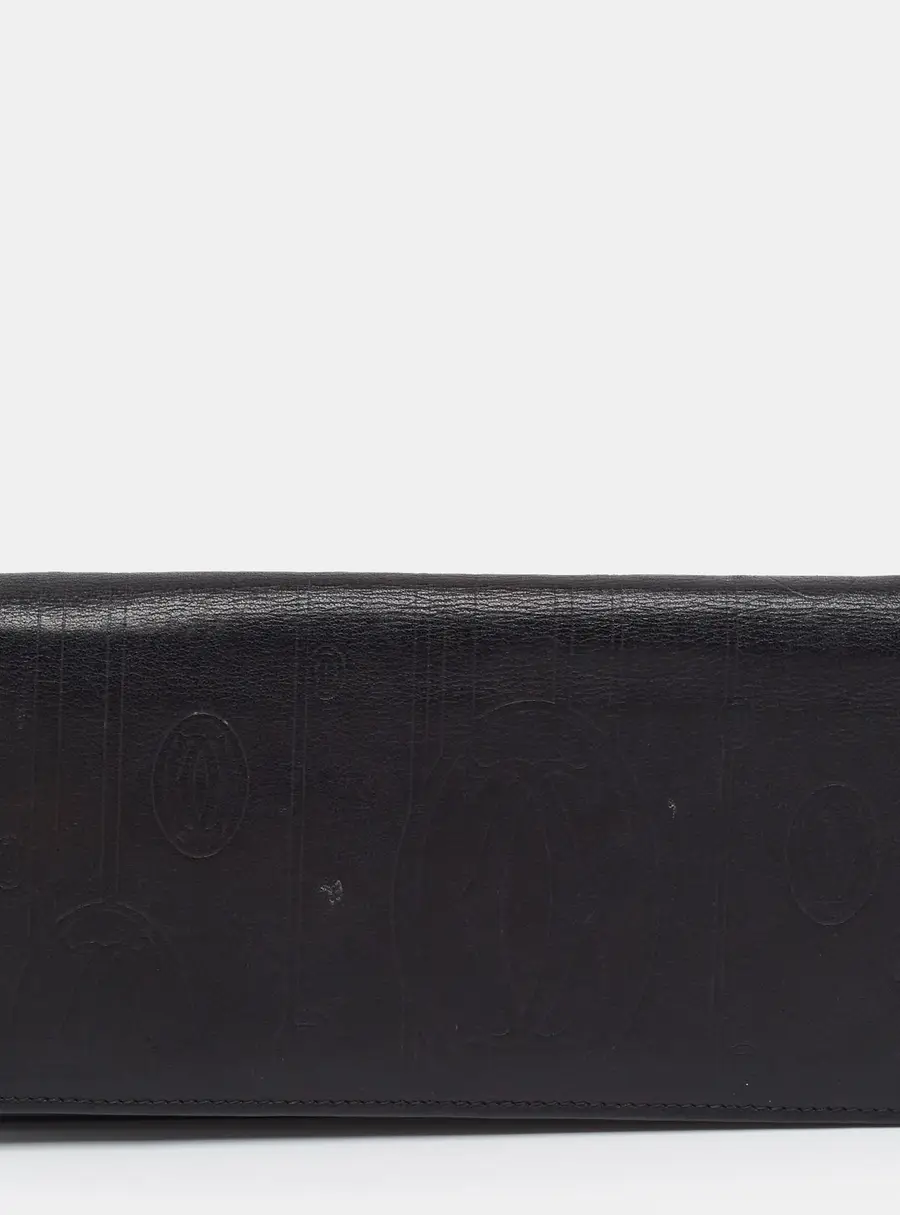 Cartier Pasha de Cartier Black Leather Continental Wallet