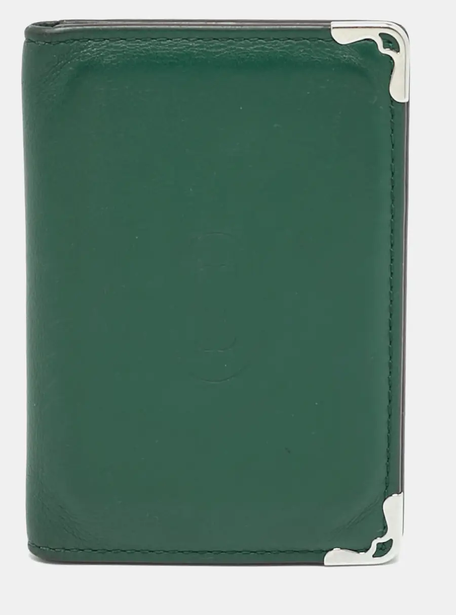 Cartier Must de Cartier Green Leather Card Holder