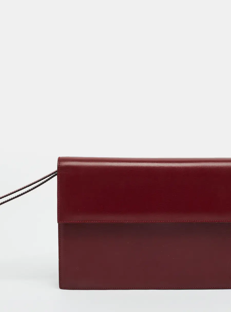Cartier Must de Cartier Flap Red Leather Wristlet Clutch