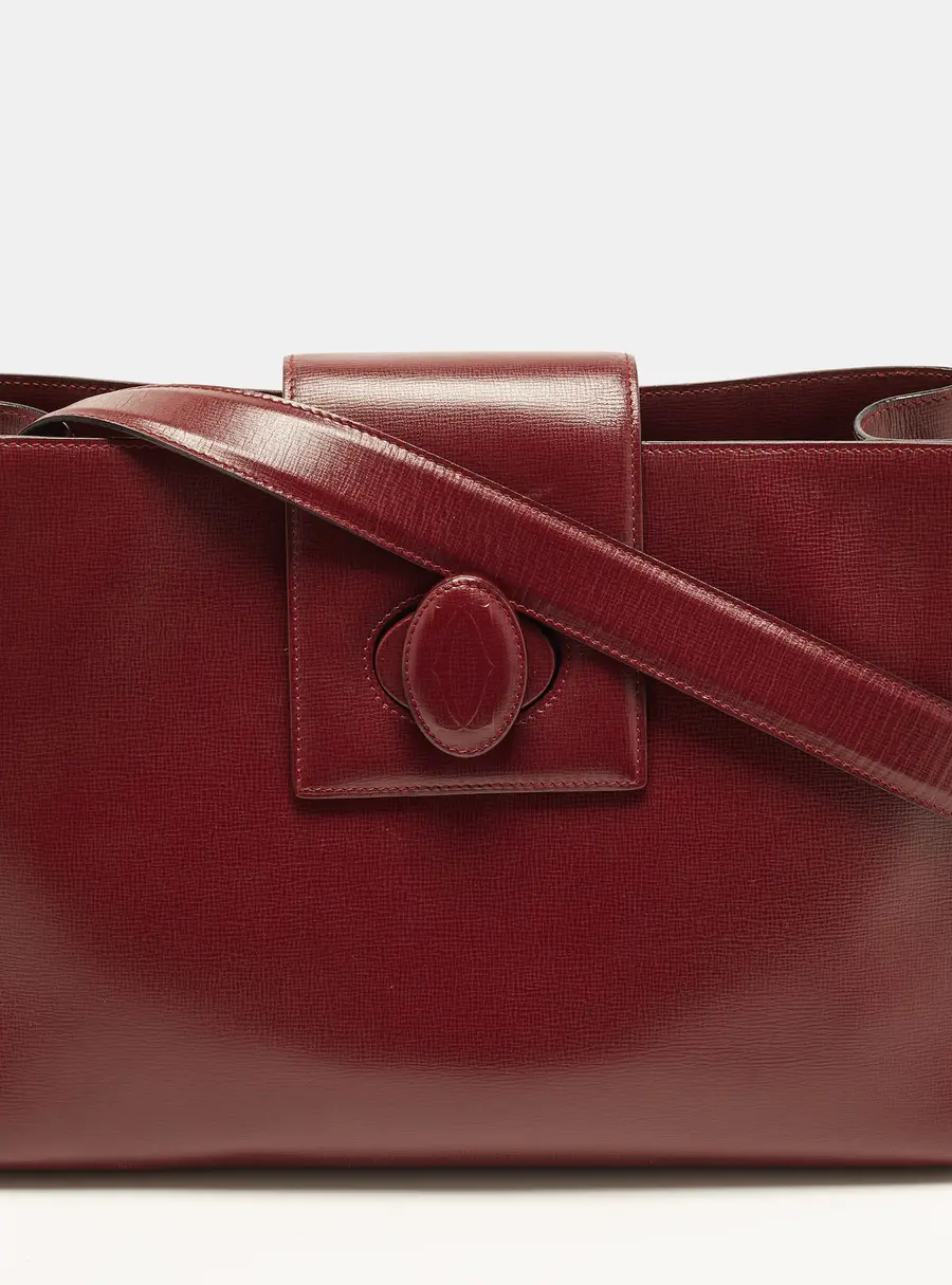 Cartier Must de Cartier Red Leather Shoulder Bag