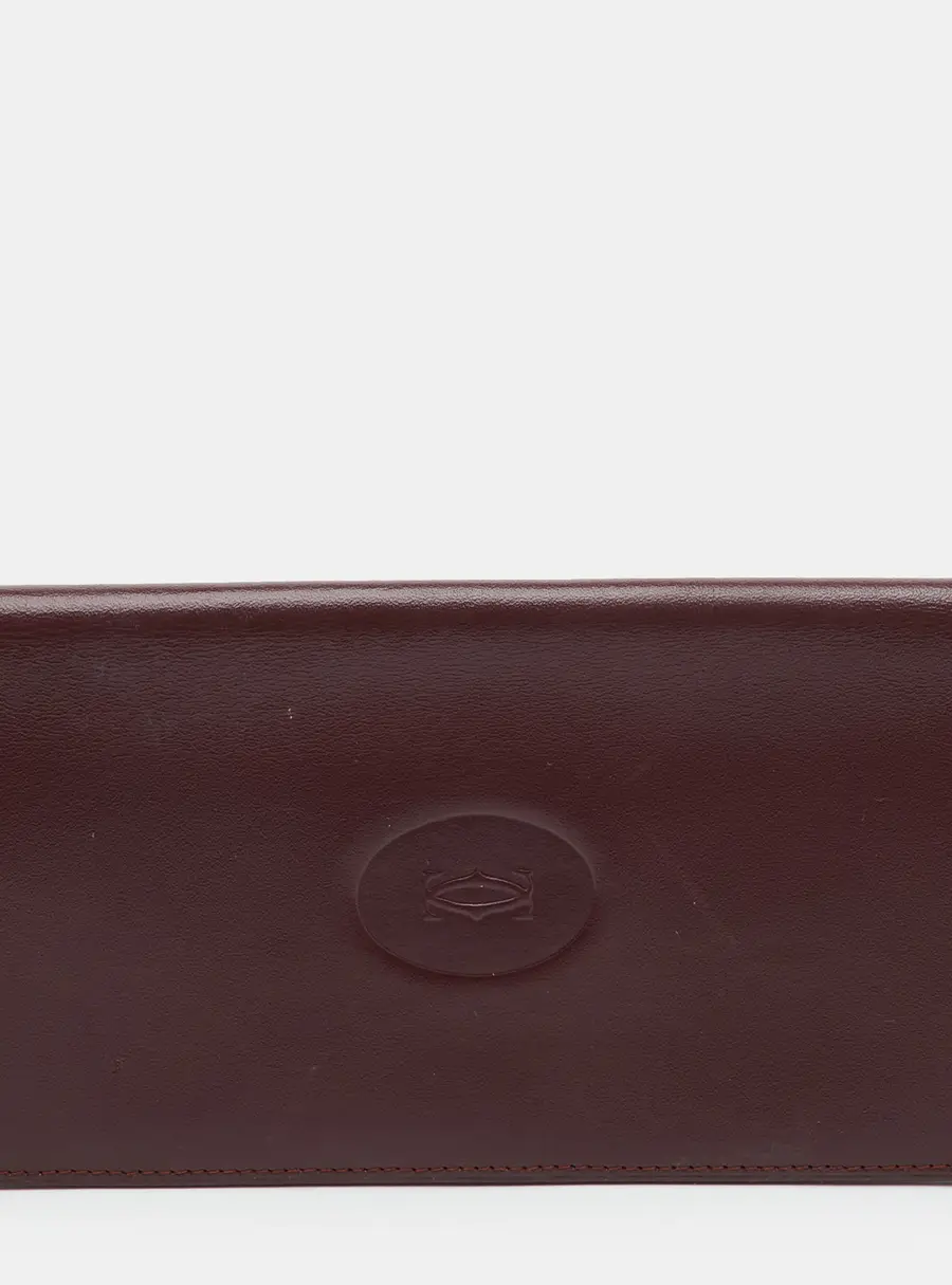 Cartier Must de Cartier Burgundy Leather Long Wallet