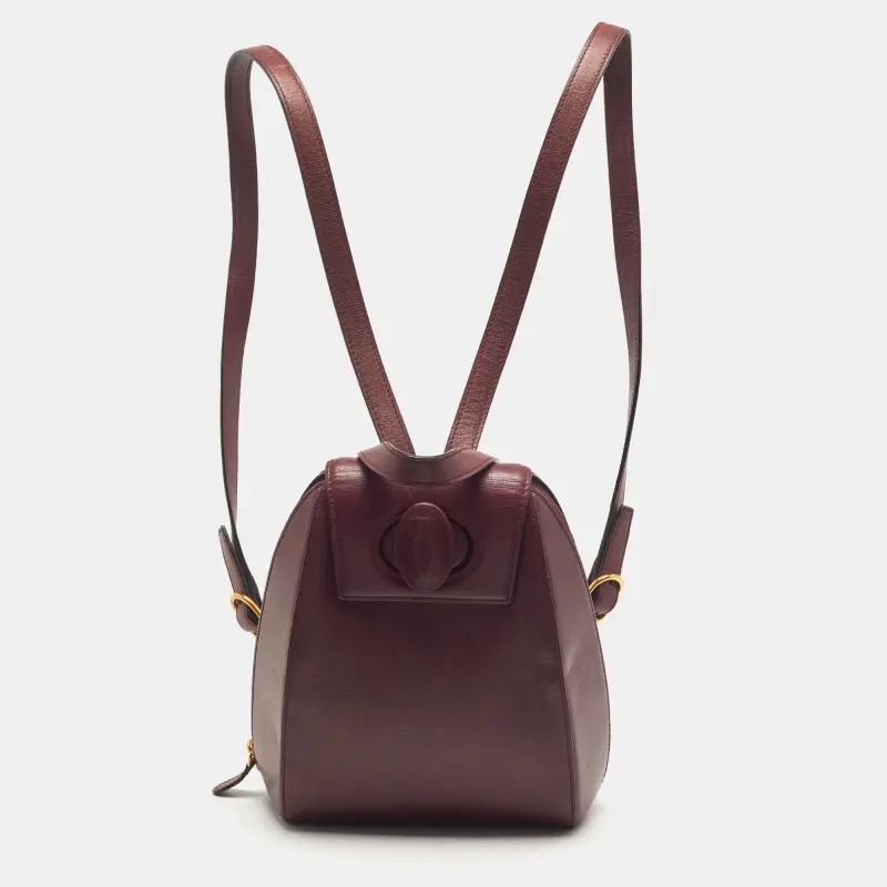 Cartier Must de Cartier Burgundy Leather Backpack