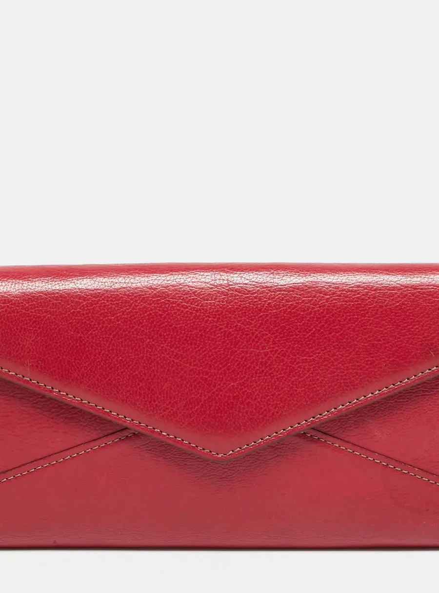 Cartier Red Leather Continental Wallet