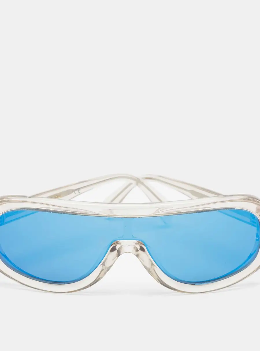 Celine Grey & Blue Mirrored CL40021I Shield Sunglasses