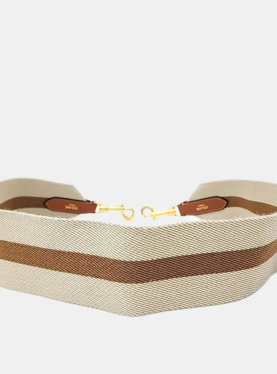 Celine Fabric Beige Strap