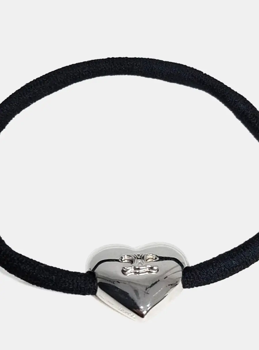 Celine Heart Charm Hair Scrunchie