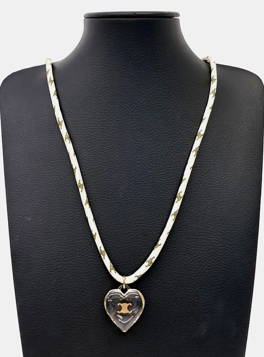 Celine Triomphe Heart Necklace