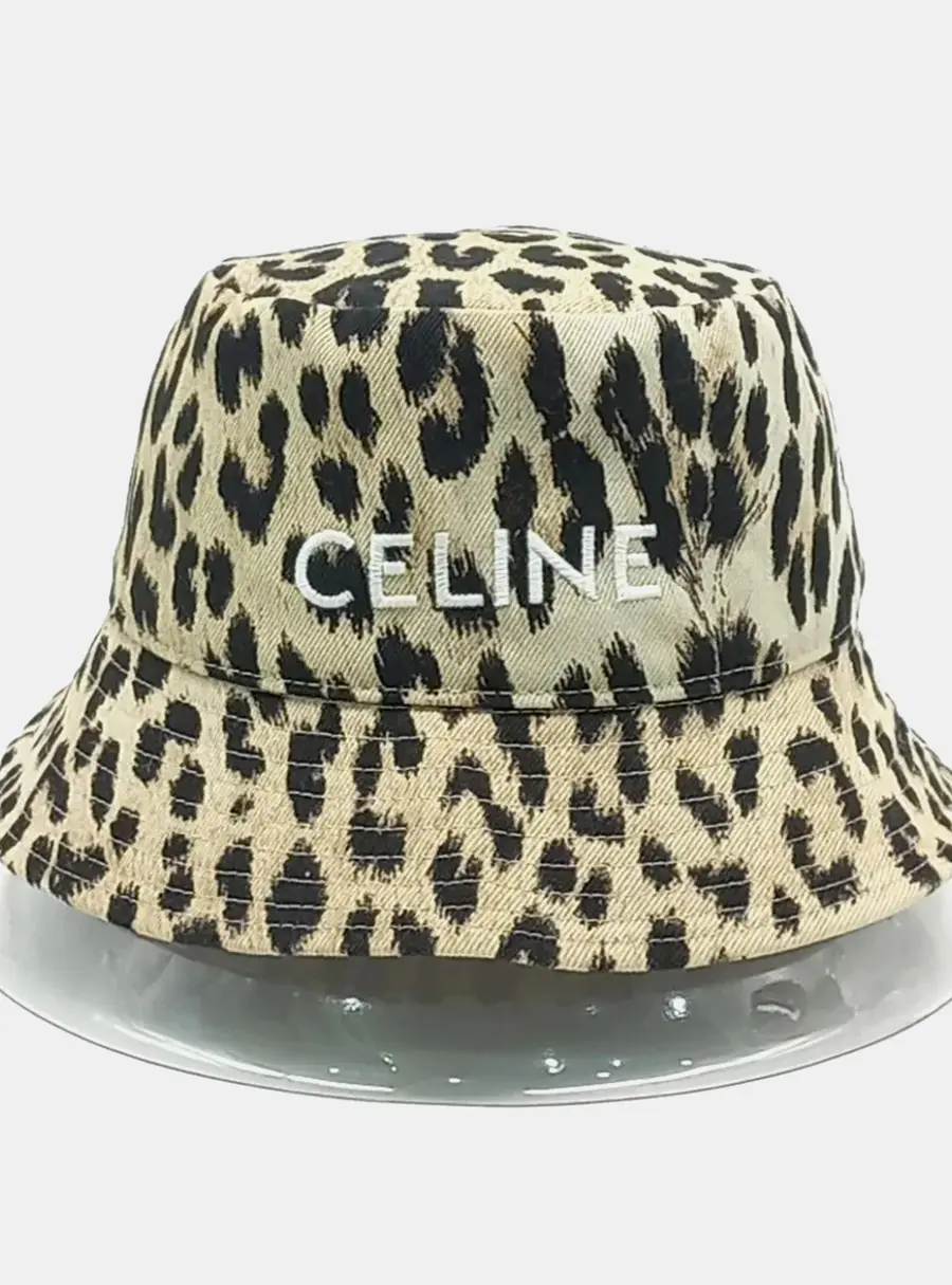 Celine Cotton Leopard Bucket Hat