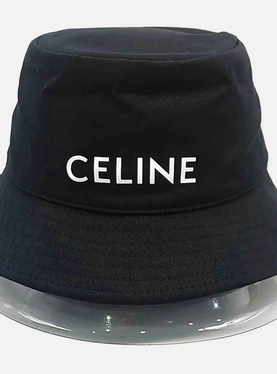 Celine Cotton Black bucket hat