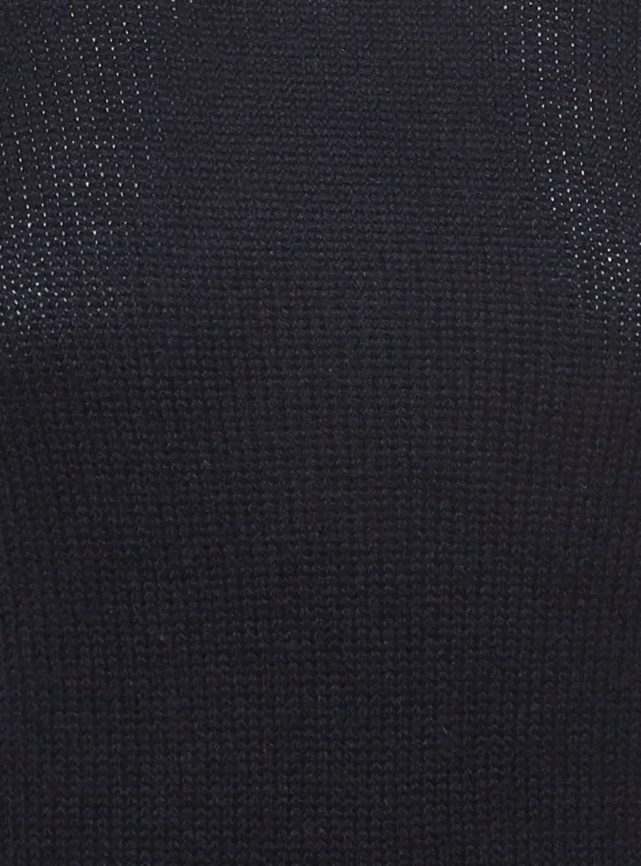 Celine Blue Rib Knit Turtle Neck Sweater M