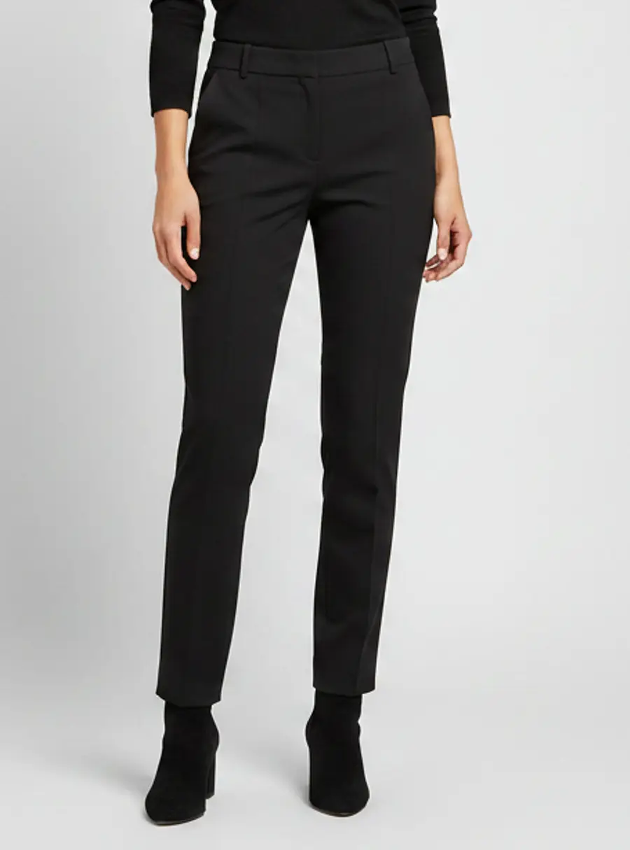 Celine Navy Blue Wool Regular Fit Tailored Trousers S