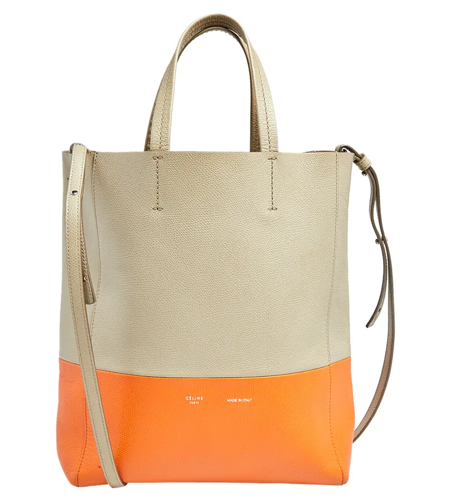Celine Multicolor Grained Leather Small Vertical Cabas Tote