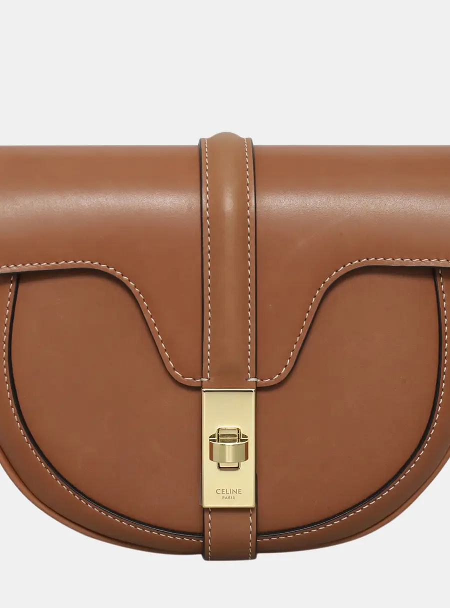 Celine Besace 16 Small Tan Leather Crossbody Bag