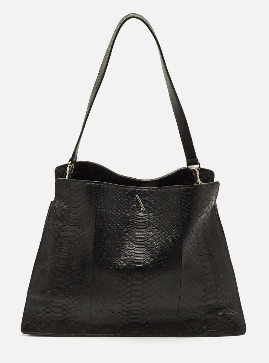 Celine New Black Python Shoulder Bag