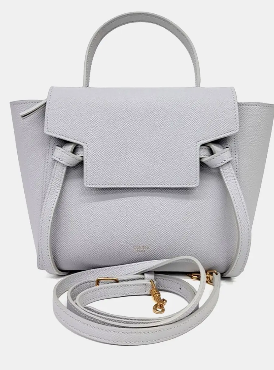 Celine Blue Leather Belt Bag Nano