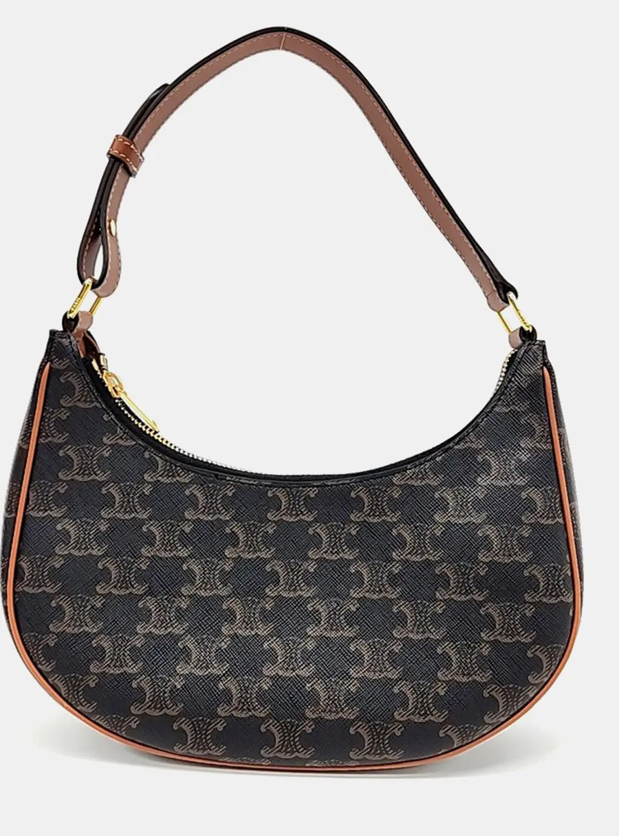 Celine Brown PVC Triumph Ava Hobo Bag