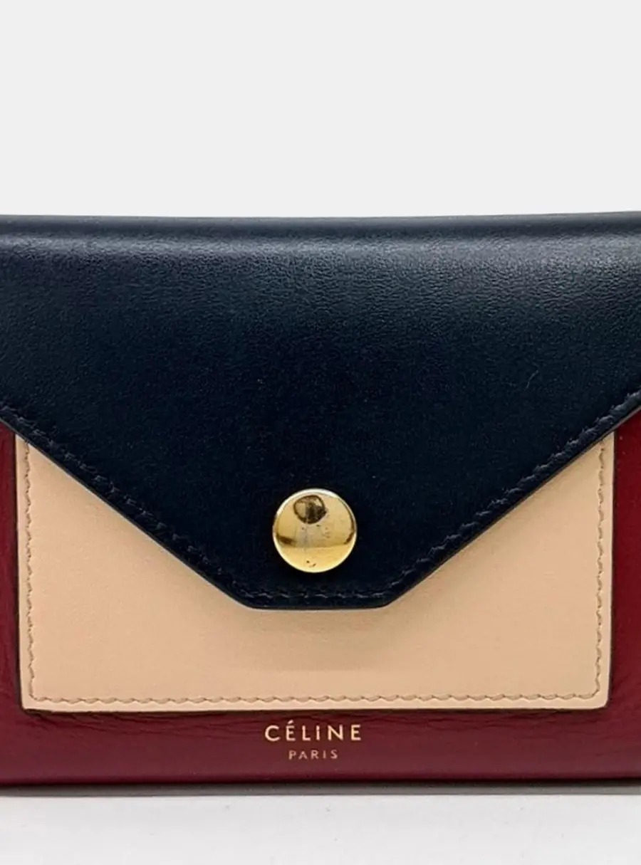 Celine Multicolor Leather Envelope Wallet