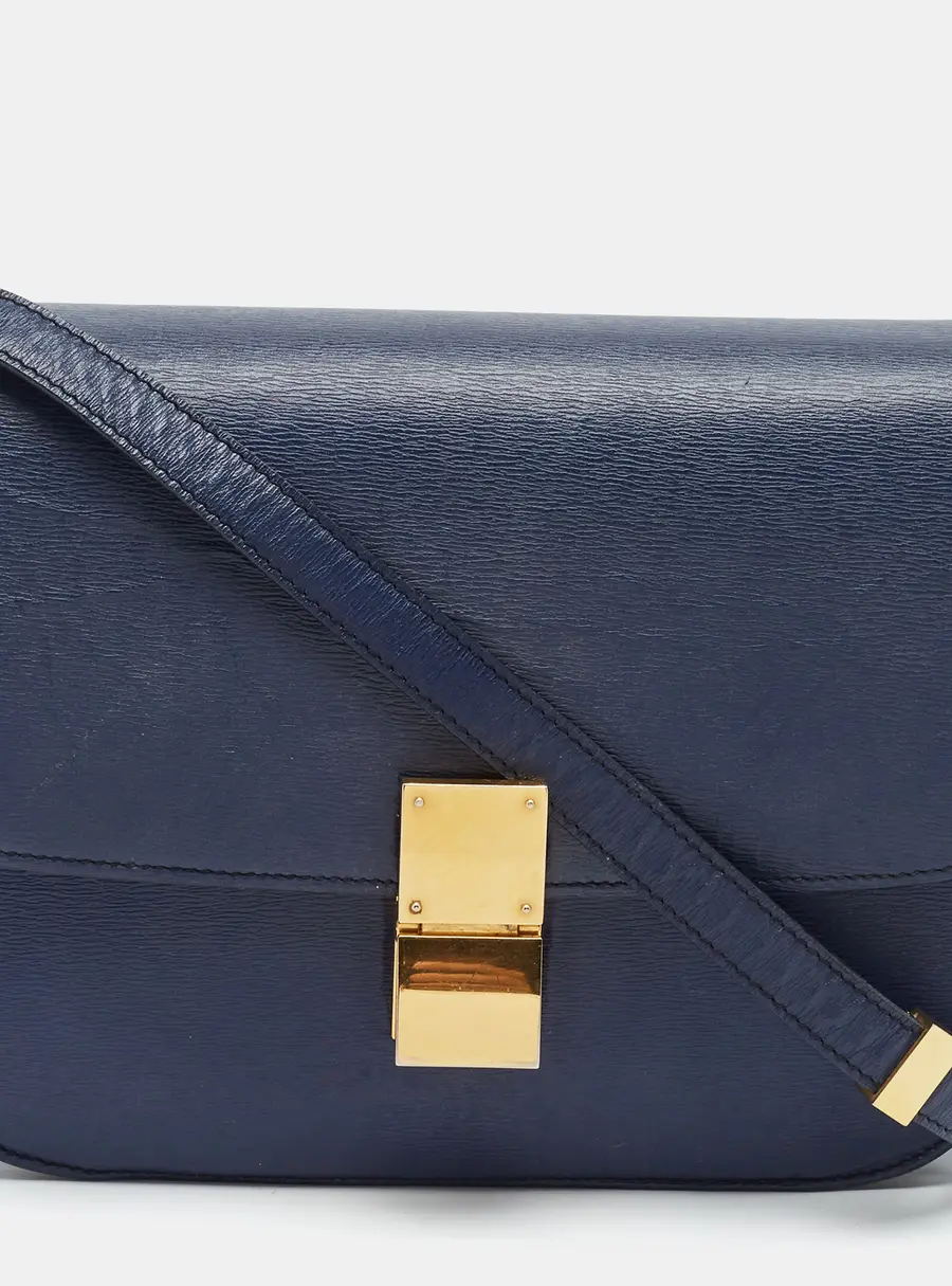 Celine  Classic Box Medium Leather Shoulder Bag