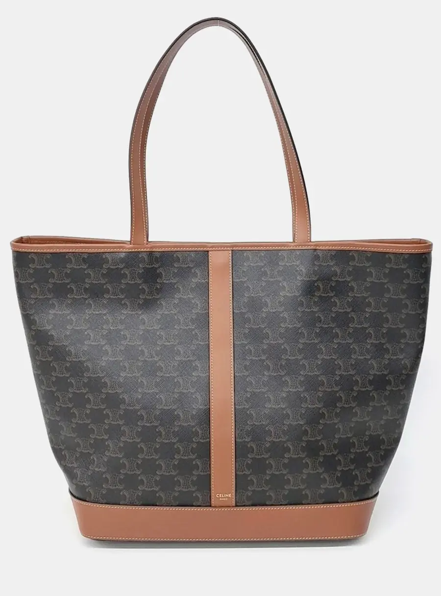 Celine Brown PVC Triumph Cabas Bag Medium
