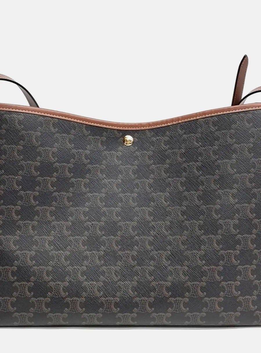 Celine Brown PVC Triumph Soft Shopper Bag