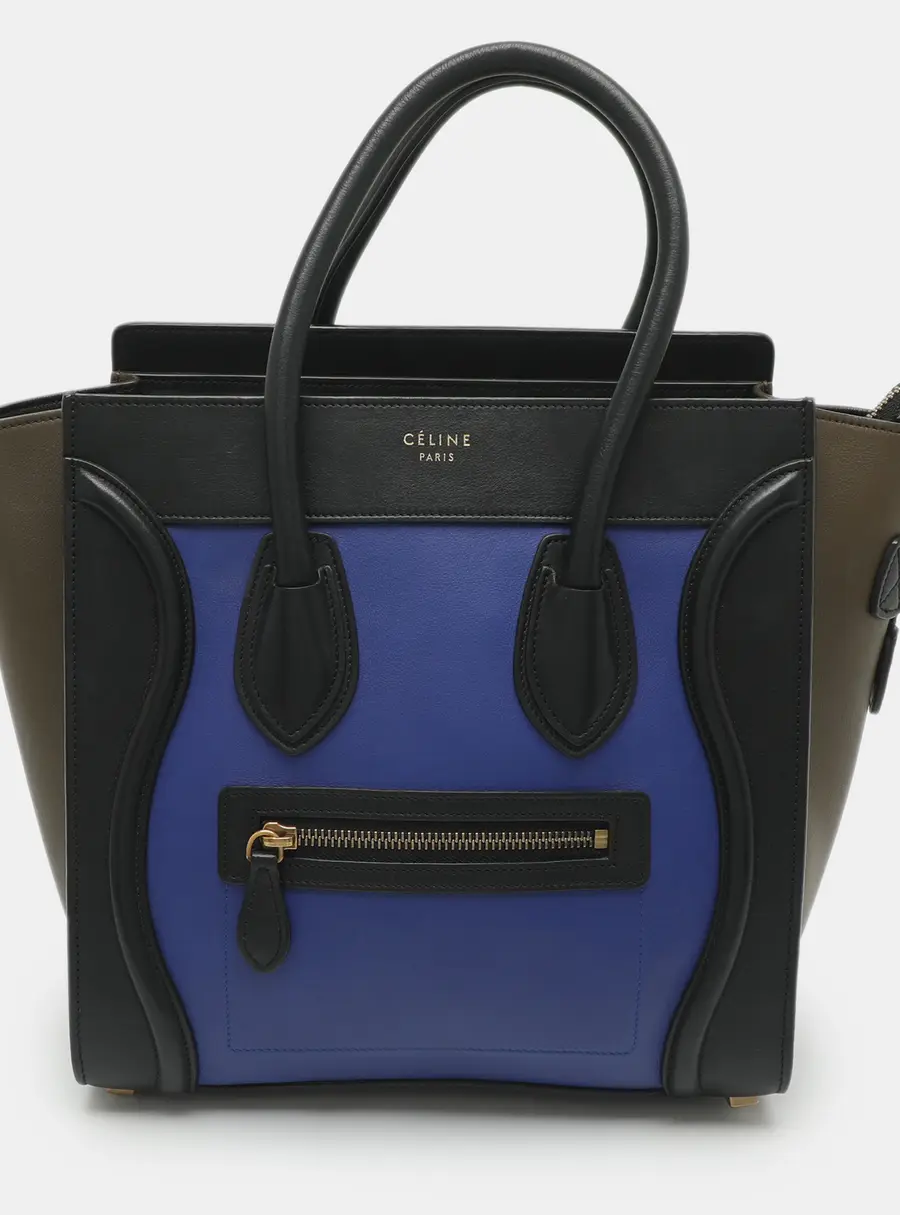 Celine Luggage Micro Multicolor Leather Tote