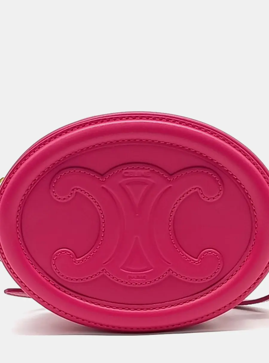 Celine Oval Pulse Pink Leather Crossbody Bag