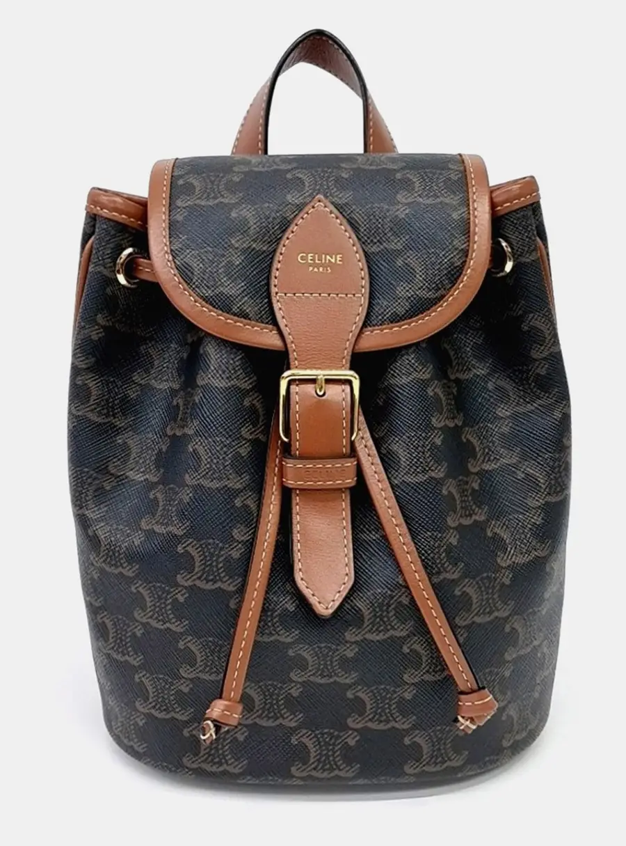 Celine Brown PVC Folco Mini Backpack