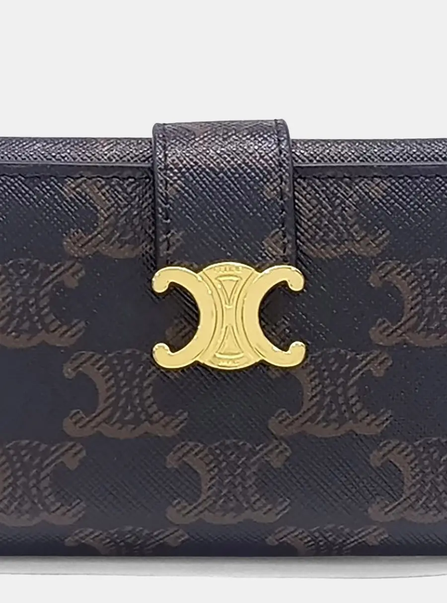 Celine Multicolor PVC Triumph Fine Strap Wallet