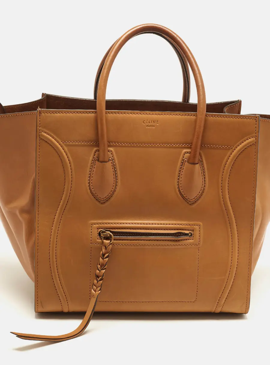 Celine Phantom Luggage Brown Leather Medium Tote