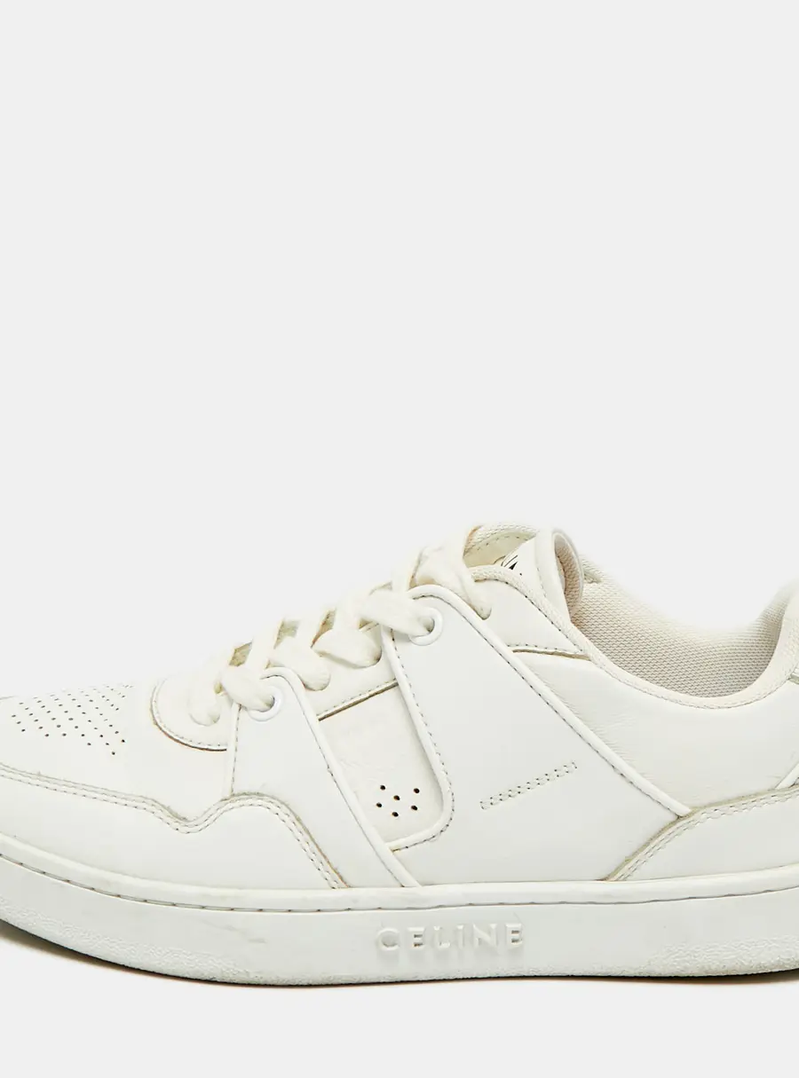 Celine Size 36 White Leather  Trainer Low Top Sneakers