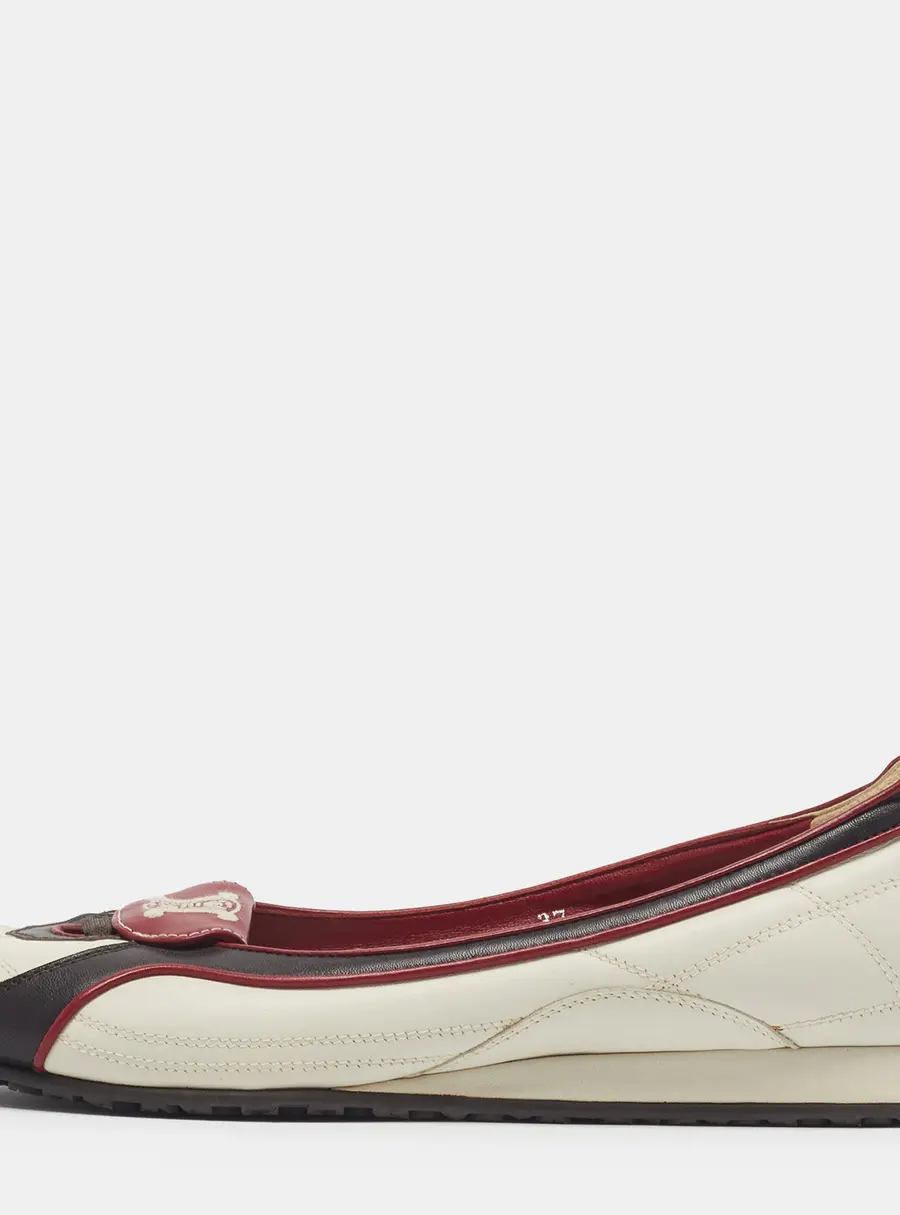 Celine 2002 FIFA World Cup Commemorative Size 37 Tricolor Leather Ballet Flats