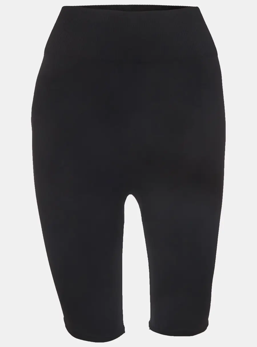 Celine Black Jersey Knit Triomphe High Waisted Cycling Shorts XS