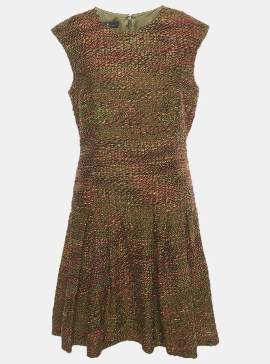 CH Carolina Herrera Green Knit Sleeveless Short Dress L