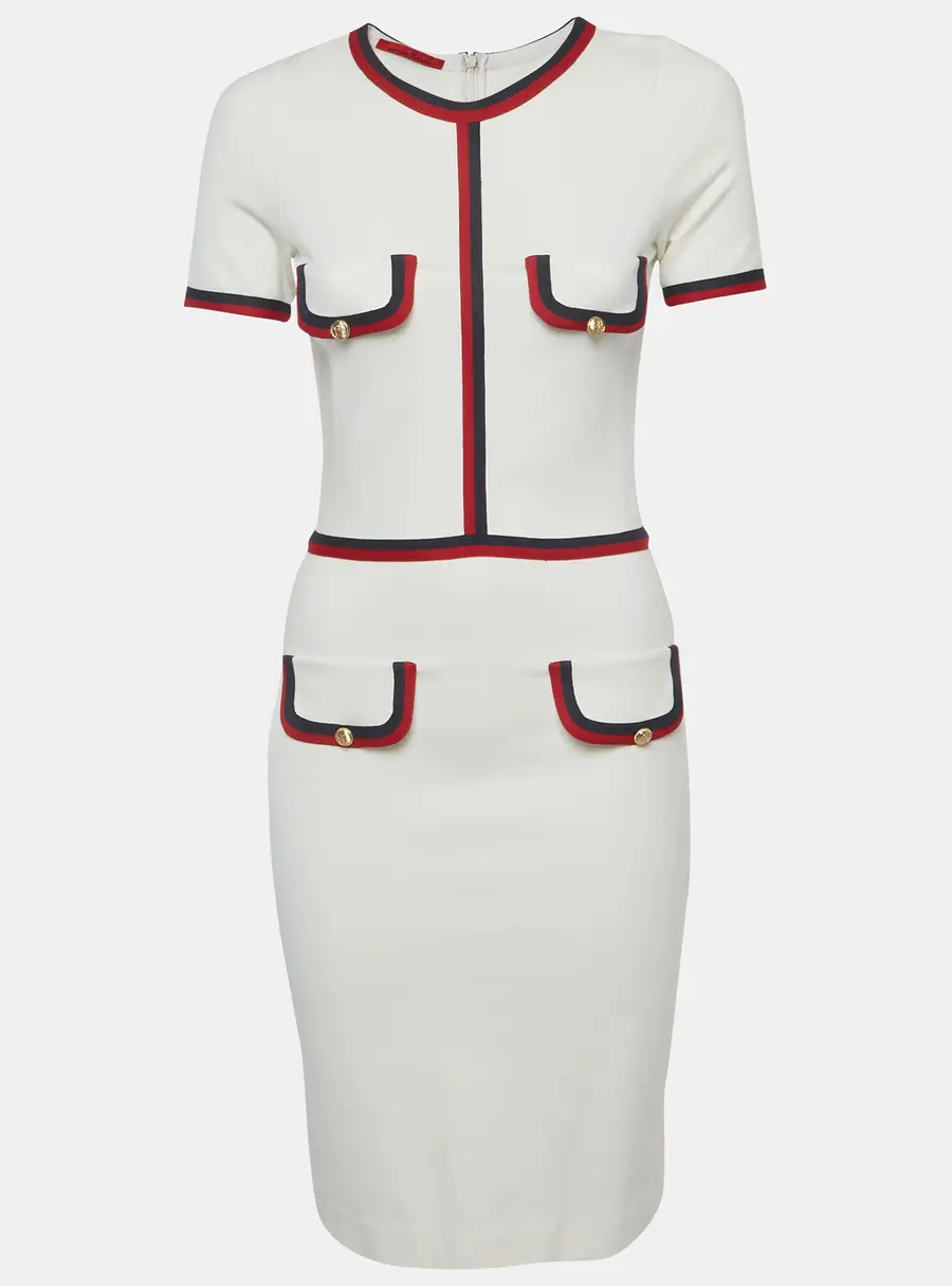 CH Carolina Herrera White Jersey Midi Dress XS