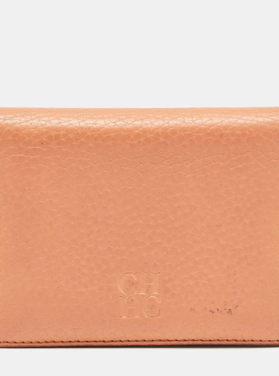 CH Carolina Herrera Orange Leather Wallets