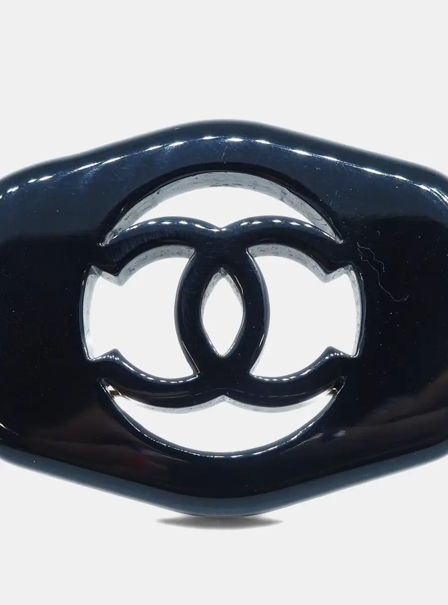 Chanel Brooch Pin Black