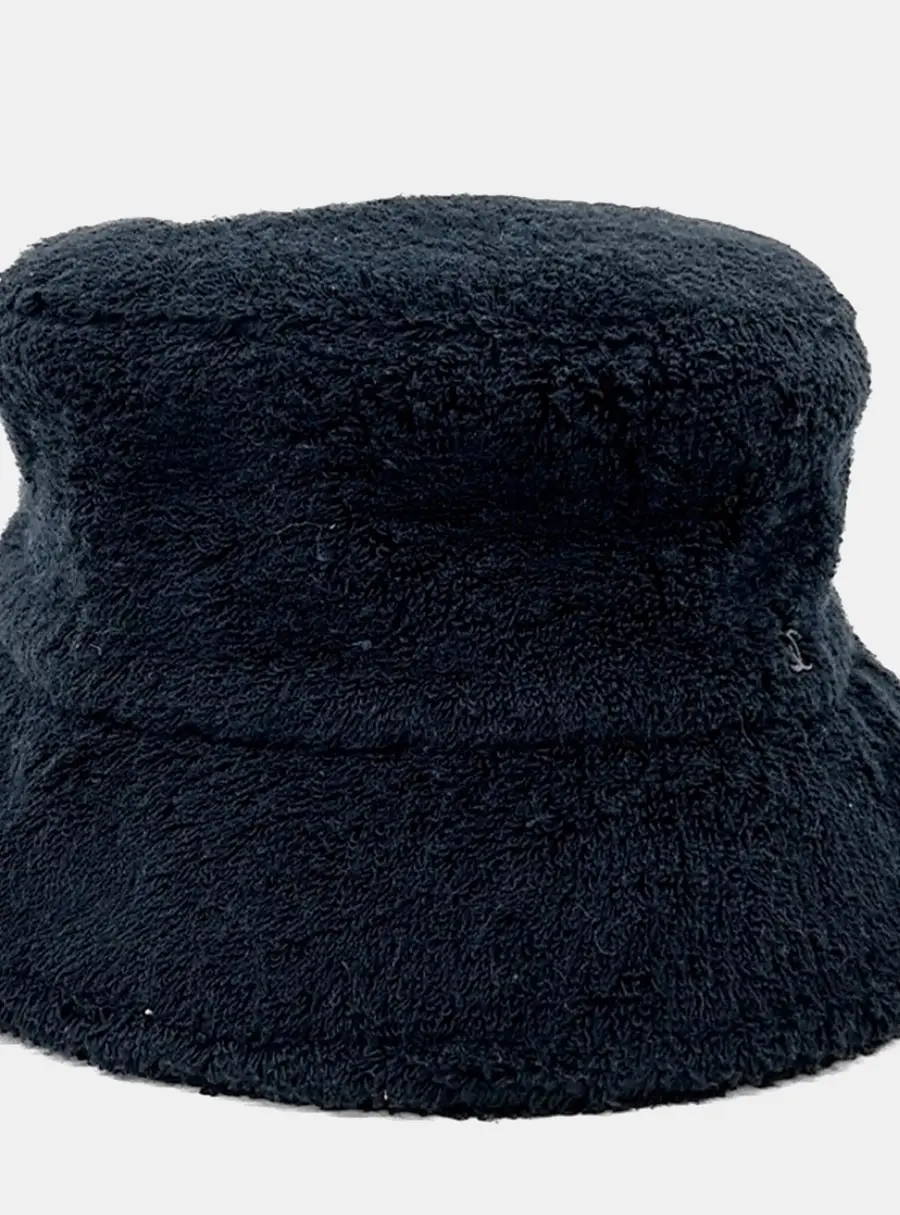 Chanel Black terry bucket hat