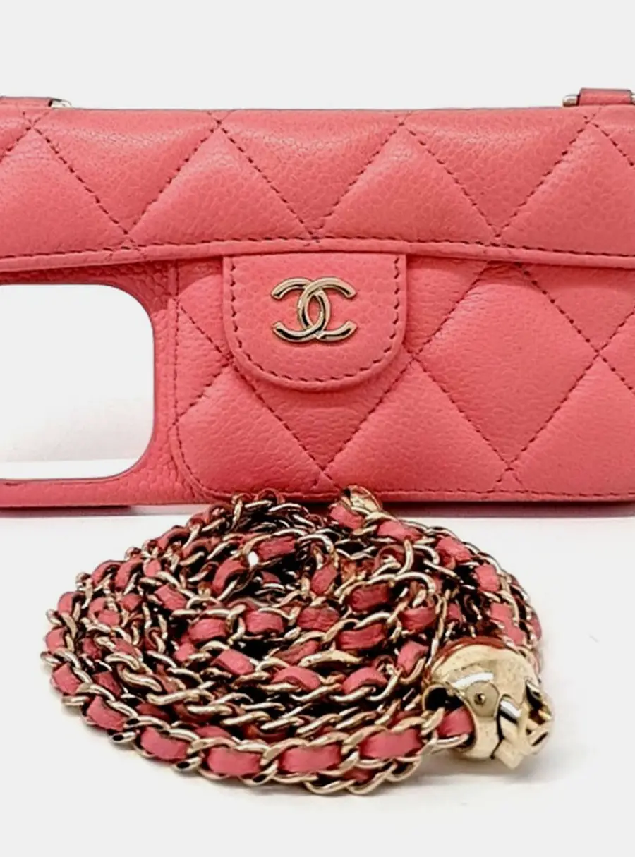 Chanel Pink Caviar iPhone Pro Case