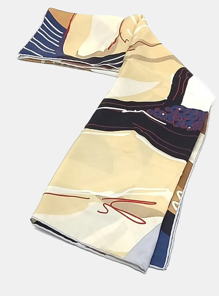 Chanel silk multicolor scarf